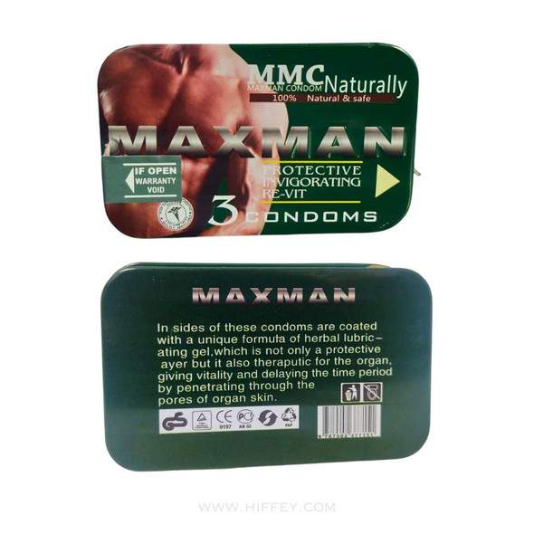 MMC Maxman Delay Condom Tin - 3 PCS at Hiffey .pk