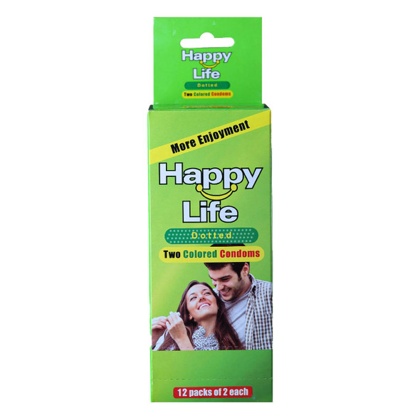 Buy Online Happy Life Dotted Condoms Complete Box Price
