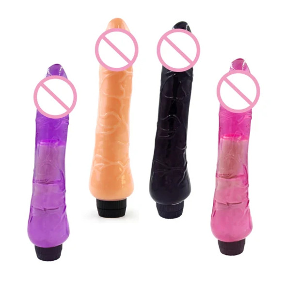 Female Colorful Big Single Vibrating Sex Toy For Women - Transparent