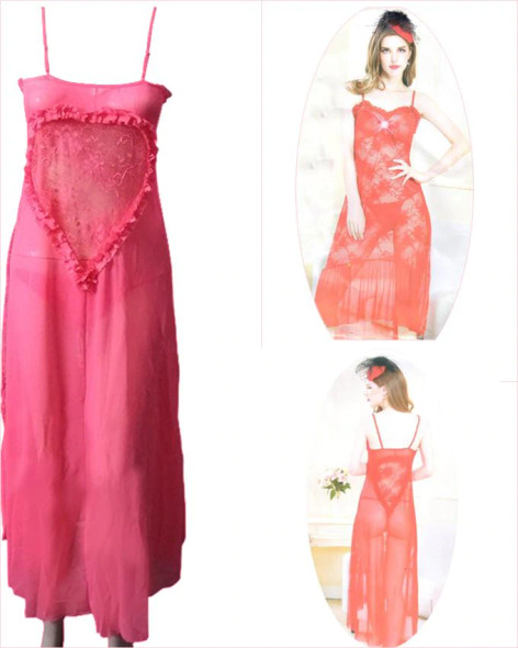 Full Net Front Style Long Gown Stylish Nighty -20210 at Hiffey .pk