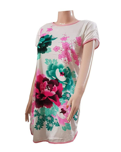 Ladies Casual Red Rose Printed T-Shirt - Hiffey