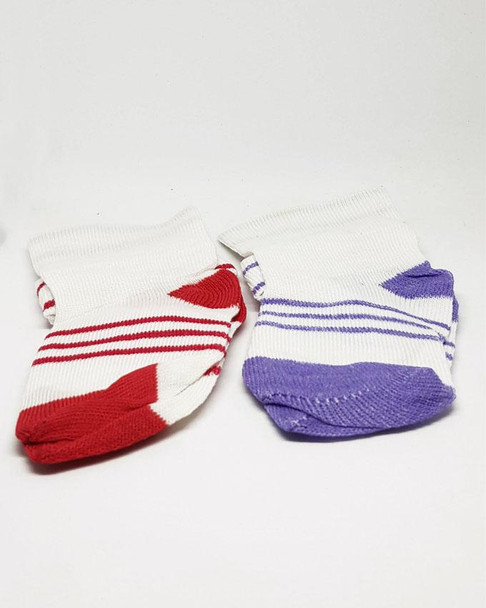 Baby Toddlers Socks Red and Purple - Pack of 2 - Hiffey