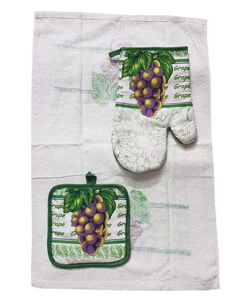 Kitchen Towel, Oven Mitt and Pot Holder Set - Hiffey