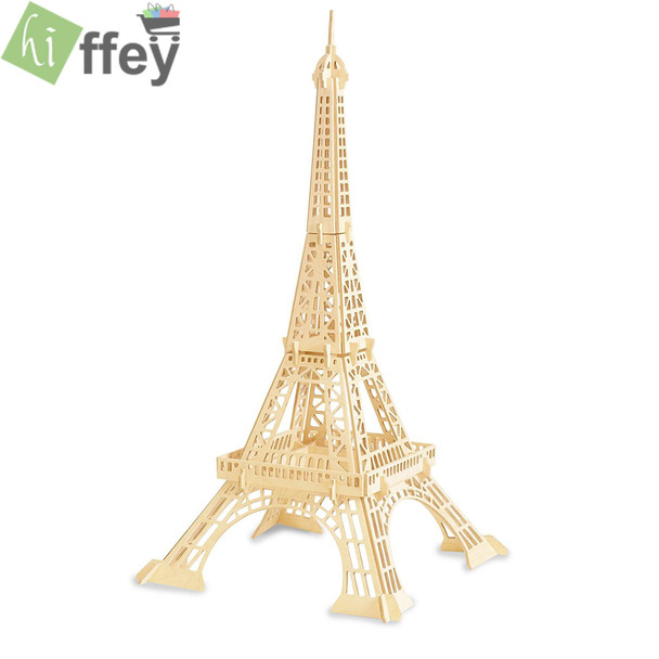 3D Puzzle Toy - Eiffel Tower Woodcraft Construction - Hiffey