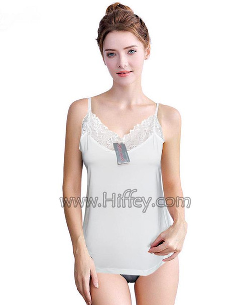 Sister Hood Silk White Tank Top with Net - for Women at Hiffey .pk