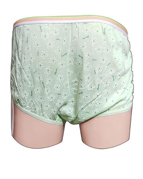 Small Flower Printed Girls Panty - Green