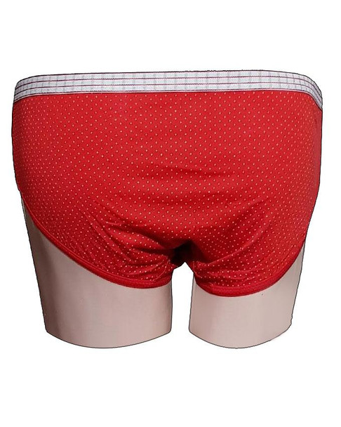 White Dotted Printed Panty - Red - Hiffey