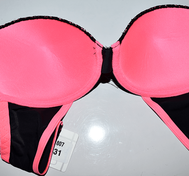 Romantic Temptation Cotton Push Up Padded Bra Panty Set - Pink - Hiffey