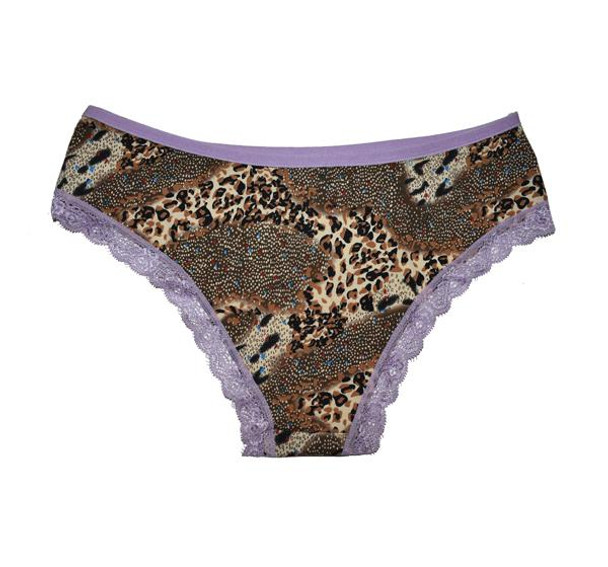 Ladies Lace Printed Fancy Panties - Purple - Hiffey