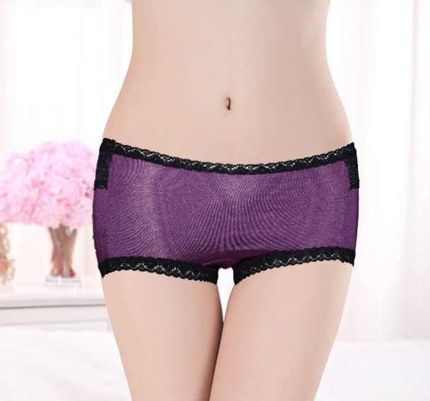 Fancy Black Lace Panty for Women - Purple at Hiffey .pk