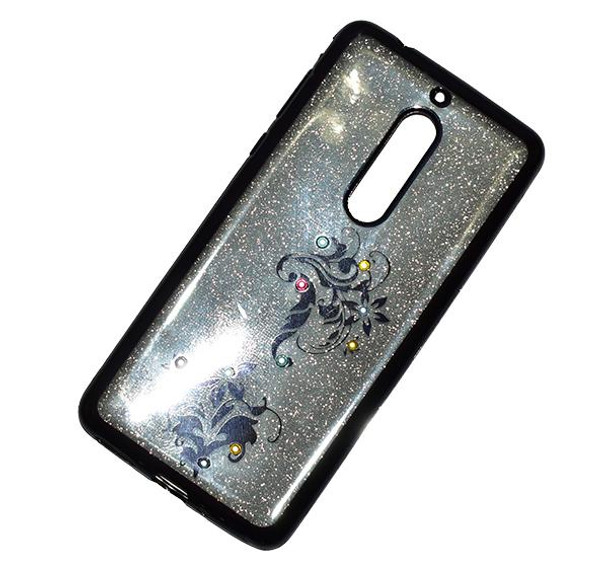 Nokia 5 - Premium Quality Glitter Mobile Cover - Black