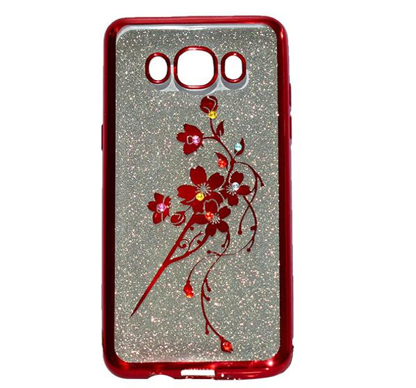 Samsung Galaxy J510 - Premium Quality Glitter Mobile Cover - Red