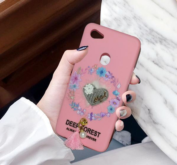 Oppo F7 - Fancy Heart Shape Mobile Back Cover - Pink at Hiffey .pk