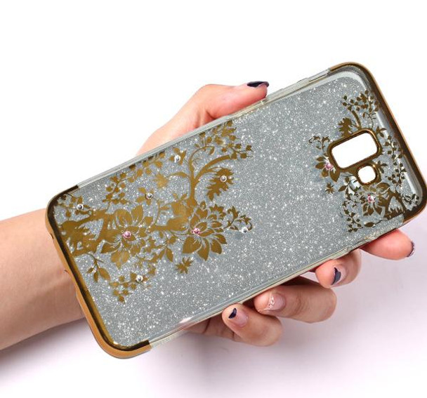 Samsung J6 Plus - Premium Quality Glitter Moblie Cover - Golden at Hiffey .pk