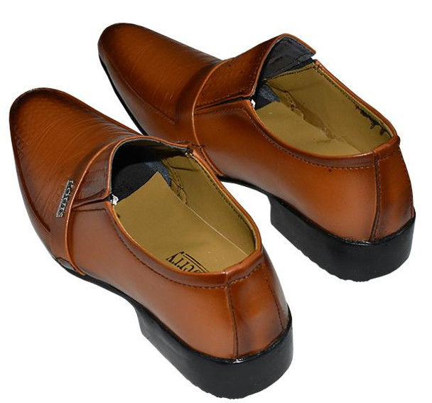 Shiny Formal Shoes For Men - Shaded Brown - Hiffey