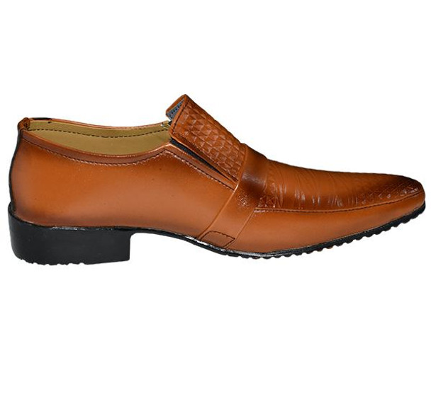 Shiny Formal Shoes For Men - Shaded Brown - Hiffey