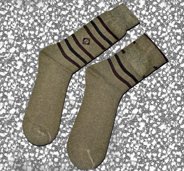 Total Standard Cotton Socks For Men - Dark Cream - Hiffey