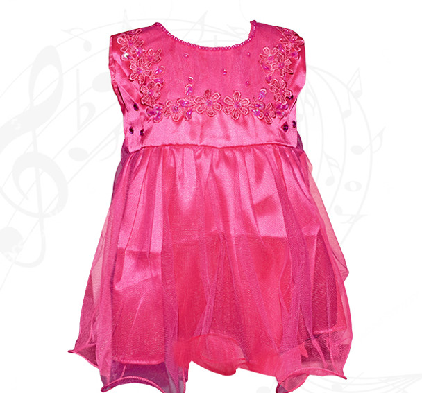 Fairy Frock Lace With Net Frill - Magenta