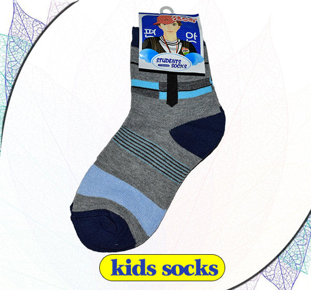 Grey & Black Kids Socks - Hiffey