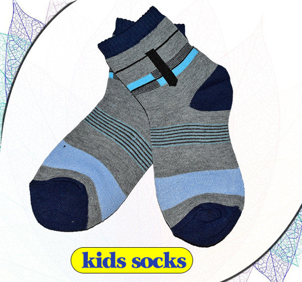 Grey & Black Kids Socks - Hiffey