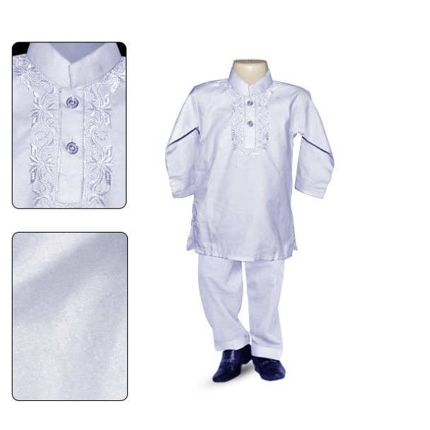 Front Embroidery Kids Kurta and Shalwar - Light Purple at Hiffey .pk