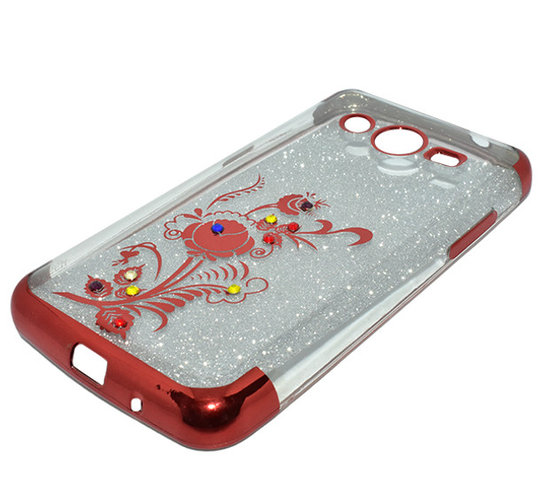 Samsung Core 2 Beads Shiny Textured Mobile Back Cover - Red