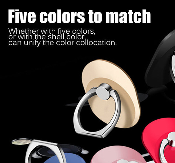 Apple Logo Mobile Finger Ring Holder - Peach - Hiffey