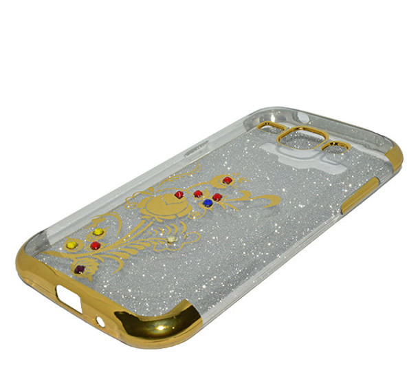 Samsung Galaxy J6 Beads Shiny Textured Mobile Back Cover - Golden - Hiffey