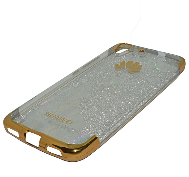 Huawei Honor 4A Shiny Textured Mobile Back Cover - Golden