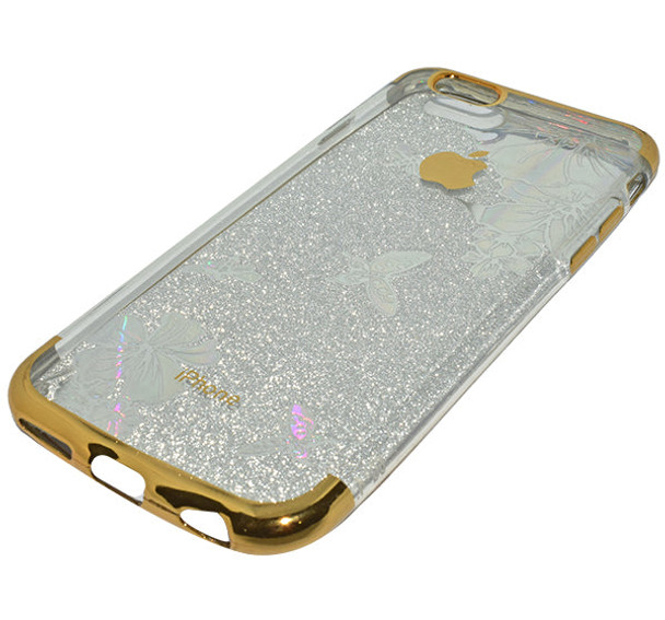 Apple Iphone 6 Shiny Textured Mobile Back Cover - Golden - Hiffey