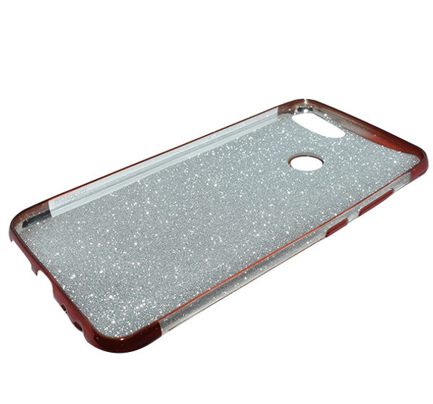Infinix Hot 6 Pro Shiny Textured Beads Mobile Back Cover - Red - Hiffey