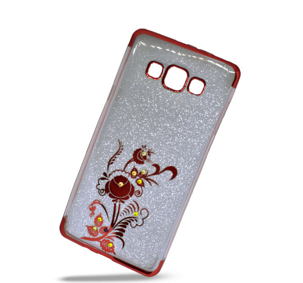 Samsung Galaxy A7 Beads Shiny Textured Mobile Back Cover - Maroon at Hiffey .pk