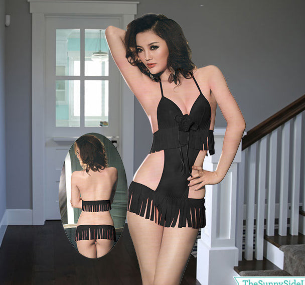 Sexy Belly Style Short Nighty For Women - Black at Hiffey .pk