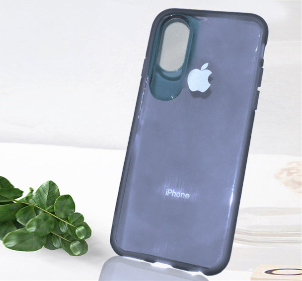 Apple Iphone X See Through Simple Back Cover - Black at Hiffey .pk