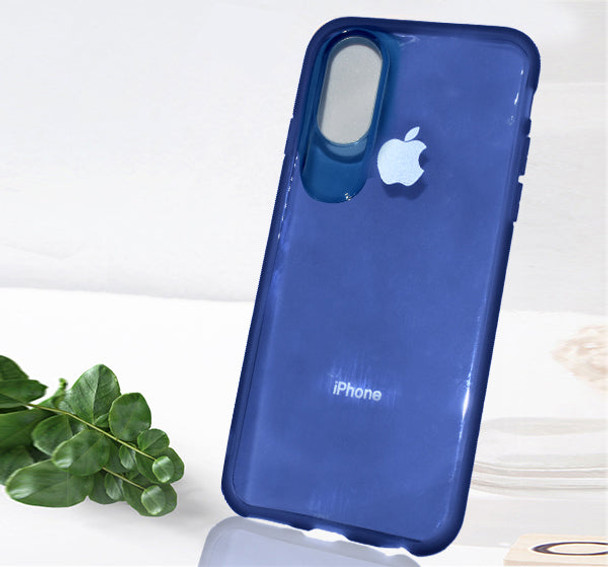 Apple Iphone X See Through Simple Back Cover - Blue at Hiffey .pk