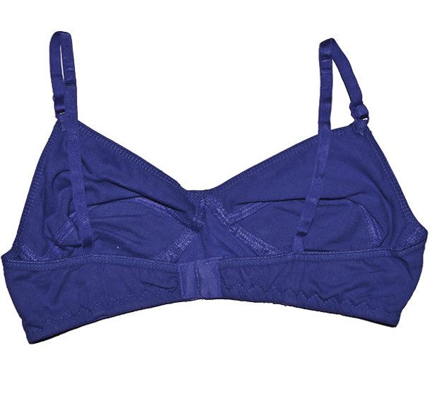 Soft Cotton Light Weight Non Padded Bra - Navy Blue - Hiffey