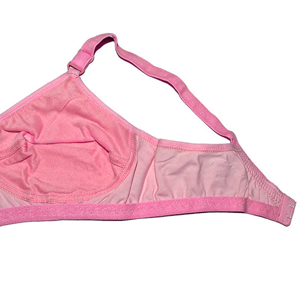 Floral Soft Cotton Light Weight Non Padded Bra - Pink - Hiffey