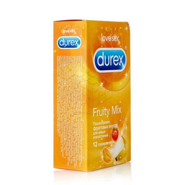 Durex Mix of Fruity Flavours Condoms - Pack of 12 at Hiffey .pk