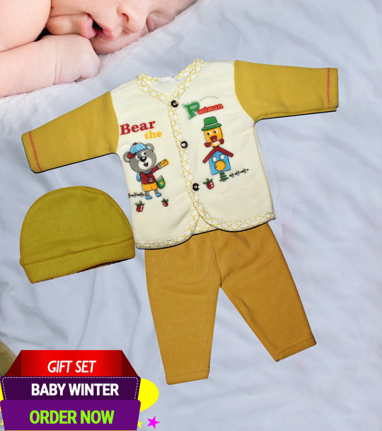 Newborn Winter Warm Baby Suits - 3 Piece at Hiffey .pk