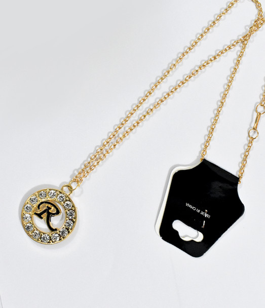 R Alphabet Stylish Golden Chain Locket