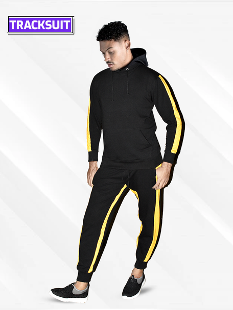 Yellow Panel Plan Tracksuit Winter Collection - Hiffey