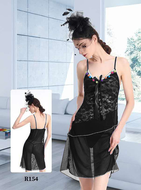 Lacey Velvet Short Nighty For Women - R154