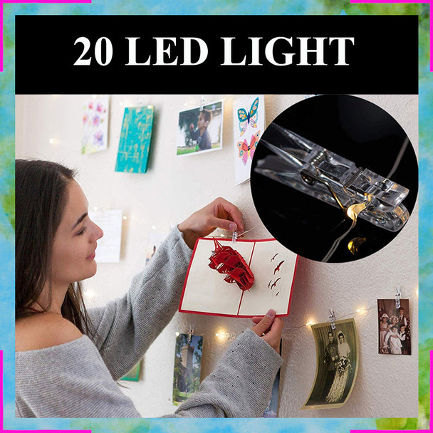 20 Led Light Photo Clips USB + Cell Operated at Hiffey .pk