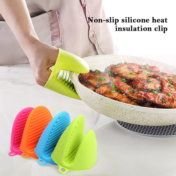 Pack of 2 Silicone Pot Holder For Finger Protection, Heat Resistant Grip, (Random Color) - Hiffey