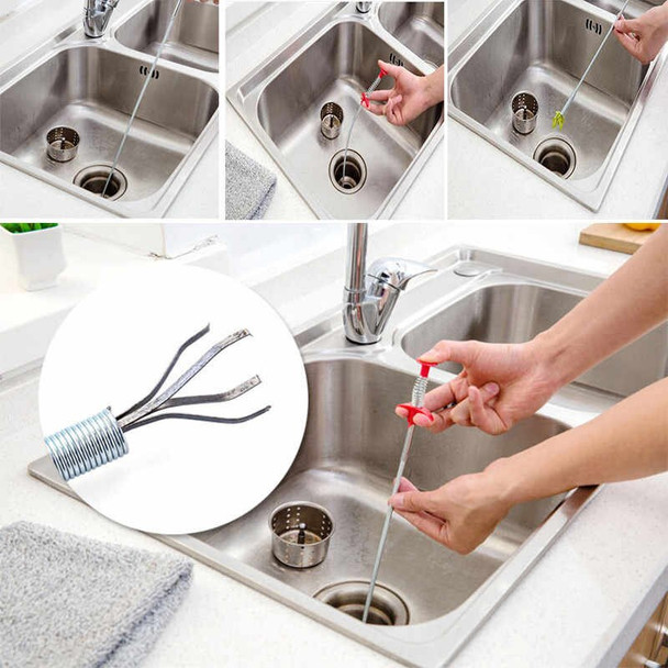 Press, Catch and Pull Spring Bathroom and Kitchen Sink Hair Catcher Tool - Hiffey