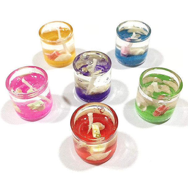 Cute Mini Glass Candle, Perfect For Decoration - Pack Of 6 at Hiffey .pk