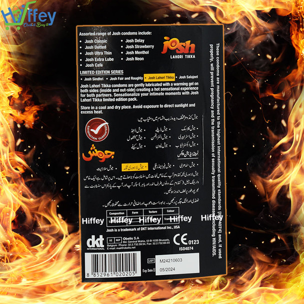 Josh All New Limited Edition Lahori Tikka Condom - 4 condoms - Hiffey