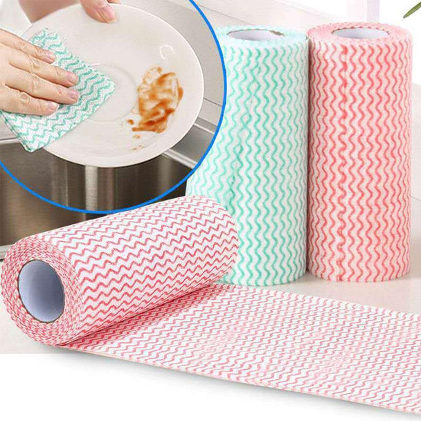 Kitchen Towel Non-woven & Disposable Fabric ,50pcs/roll Lint Free Washable