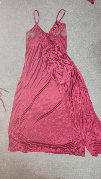 Premium Quality, Women nightdress Luxury 6 pcs Silky Nighty ,Red at Hiffey .pk