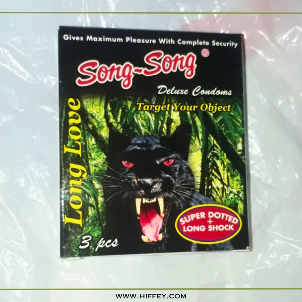 Song-Song Super Dotted Long Love Condom - 3pcs at Hiffey .pk